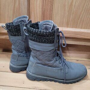 POLAR Womens 8-8.5 Memory Foam Outside Pocket Zip Thermal Waterproof Deep Tread